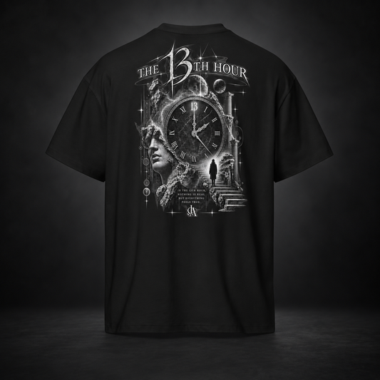 THE 13TH HOUR — Time Doesn’t Exist Tee | color:black