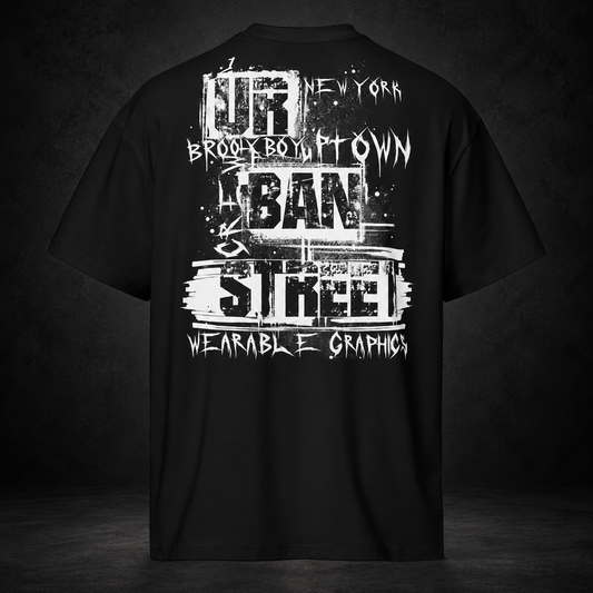 DARK TERMINAL — No Departures Boxy Tee | color:black