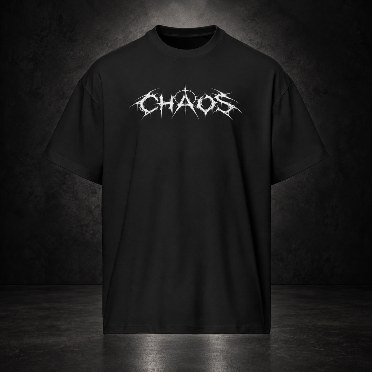 CHAOS — Ruined Halo Tee | color:black