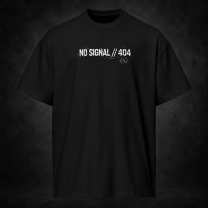 NO SIGNAL — Error 404 Tee | color:black