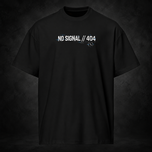 NO SIGNAL — Error 404 Tee | color:black