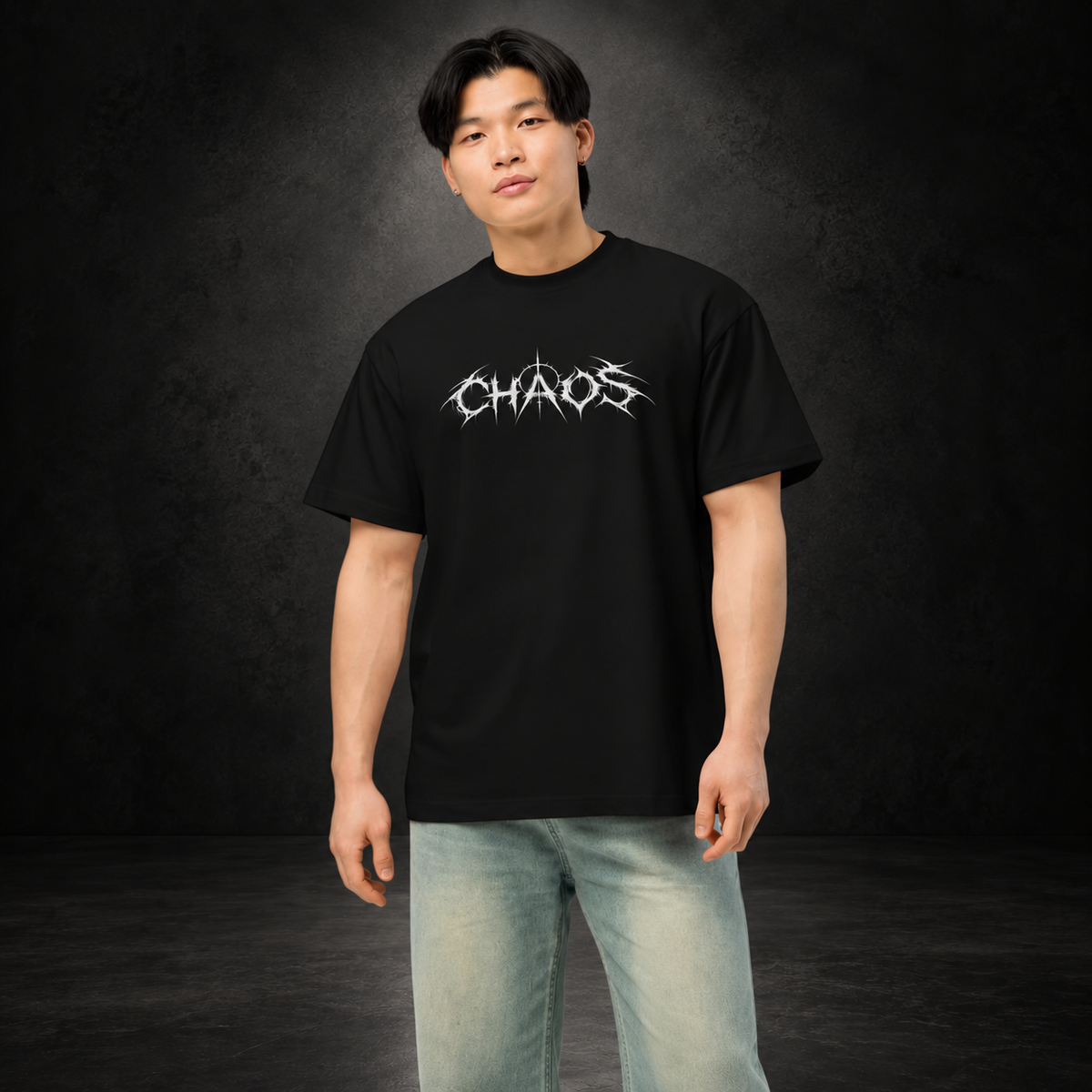 CHAOS — Ruined Halo Tee | color:black