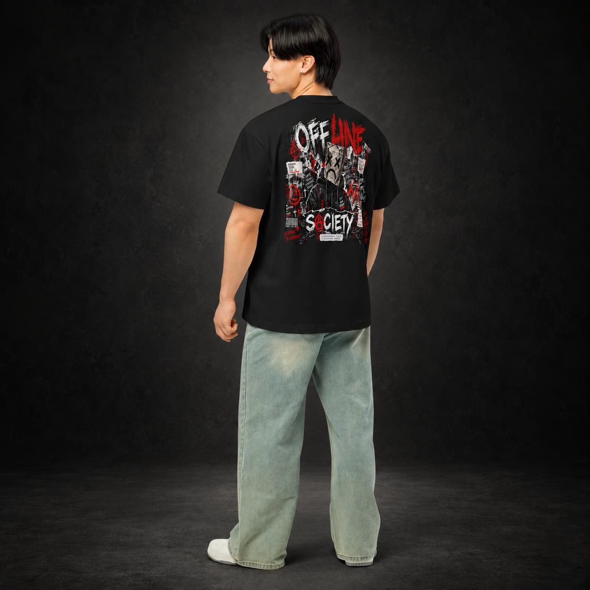 OFFLINE SOCIETY — Disconnected Minds Tee  | color:black