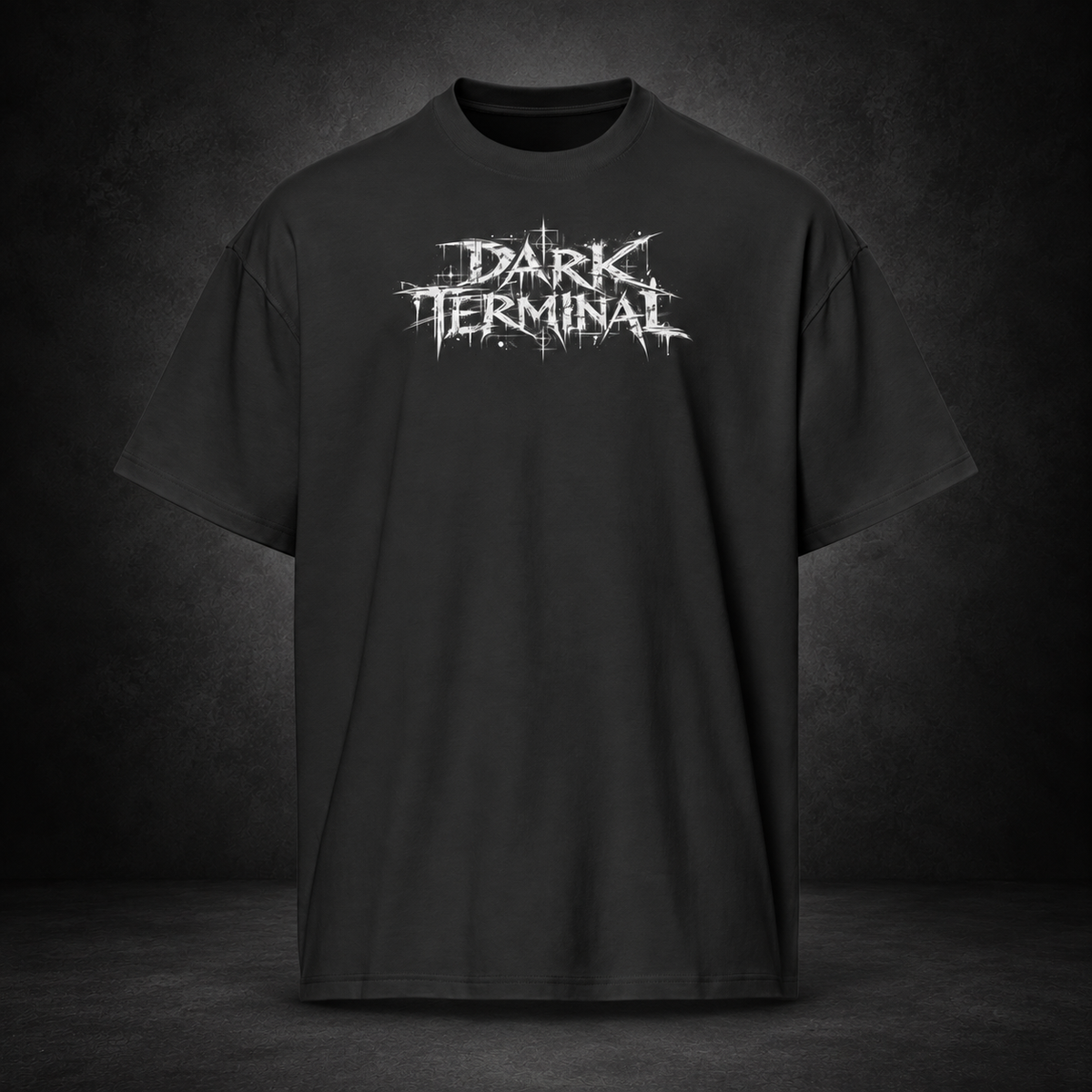DARK TERMINAL — No Departures Boxy Tee | color:vintage black