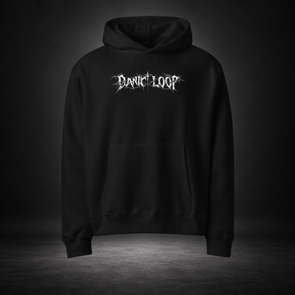 PANIC LOOP — Barbed Mind Hoodie | color:vintage black