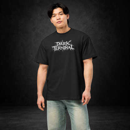 DARK TERMINAL — No Departures Boxy Tee | color:vintage black
