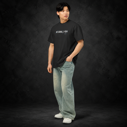 NO SIGNAL — Error 404 Tee | color:vintage black