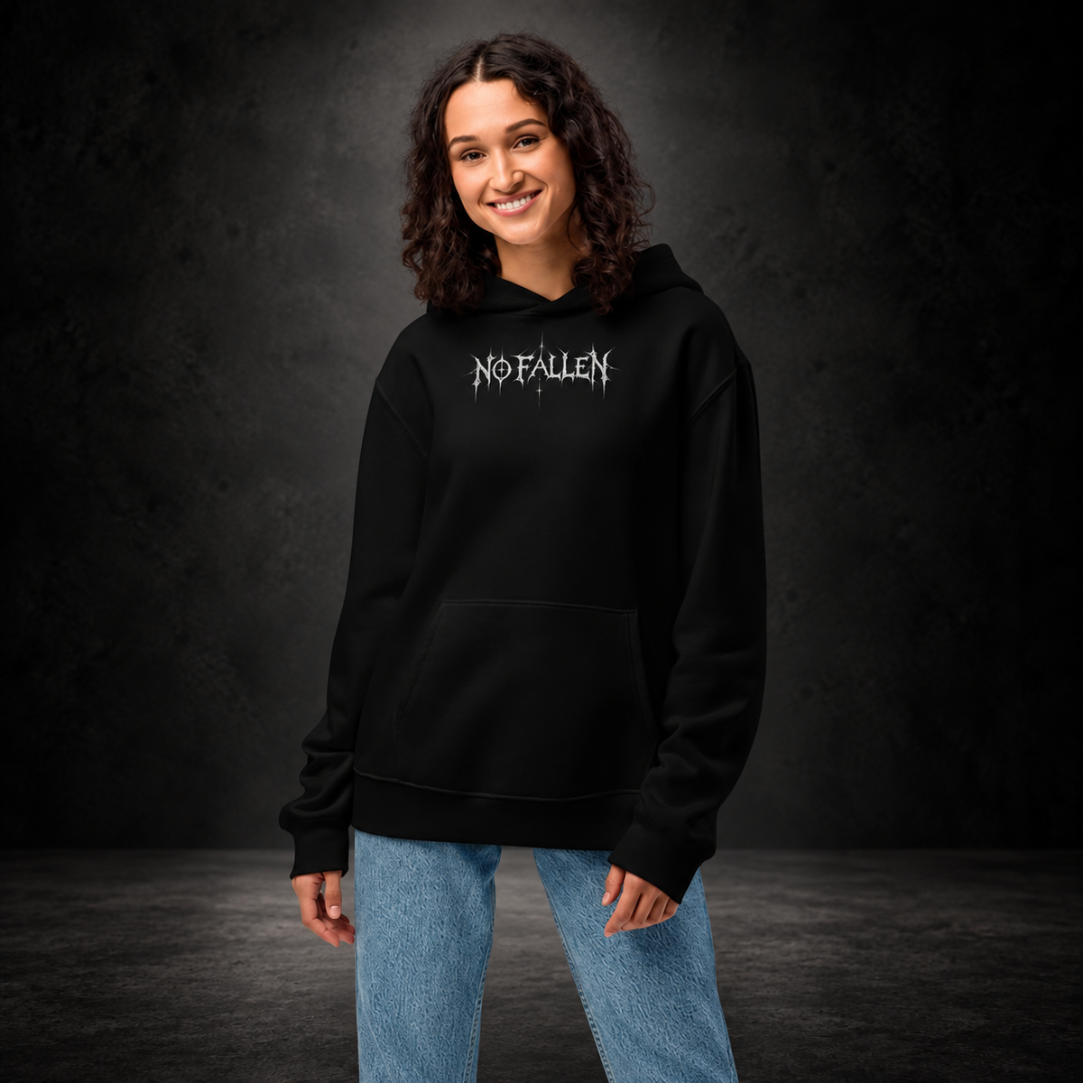 NO FALLEN — Dark Covenant Hoodie | color:black