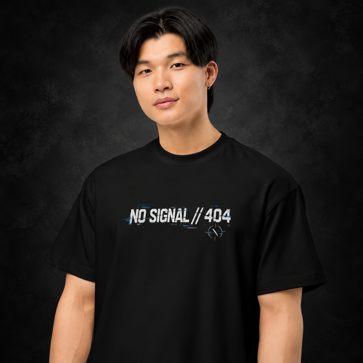 NO SIGNAL — Error 404 Tee | color:black