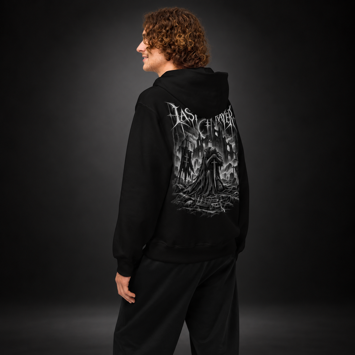 LAST PLAYER — Final Checkpoint Hoodie | color:black