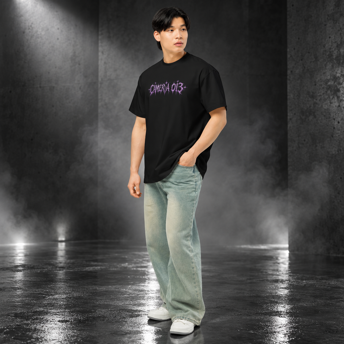 CAMERA 013 — Always Watching Boxy Tee | color:black