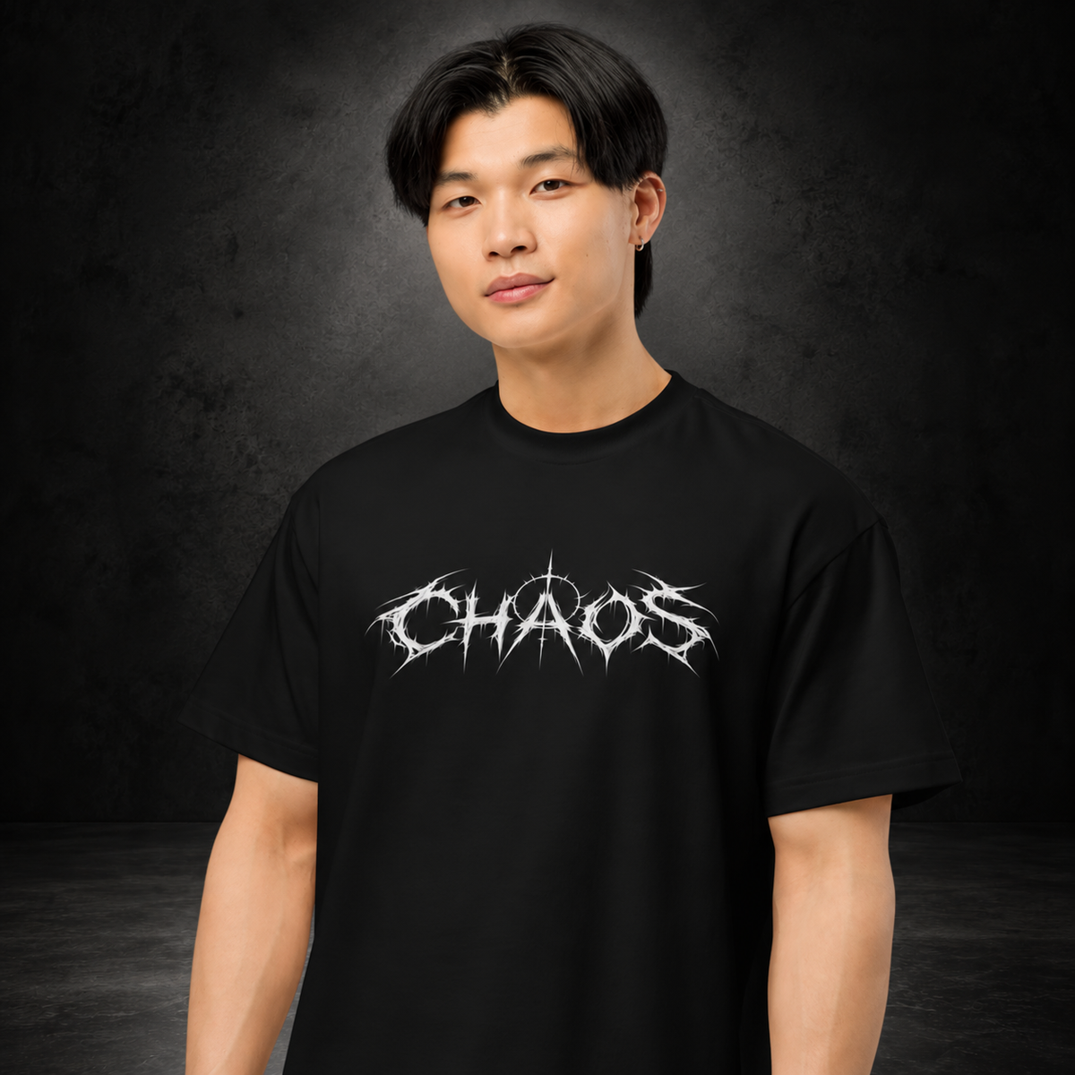CHAOS — Ruined Halo Tee | color:black