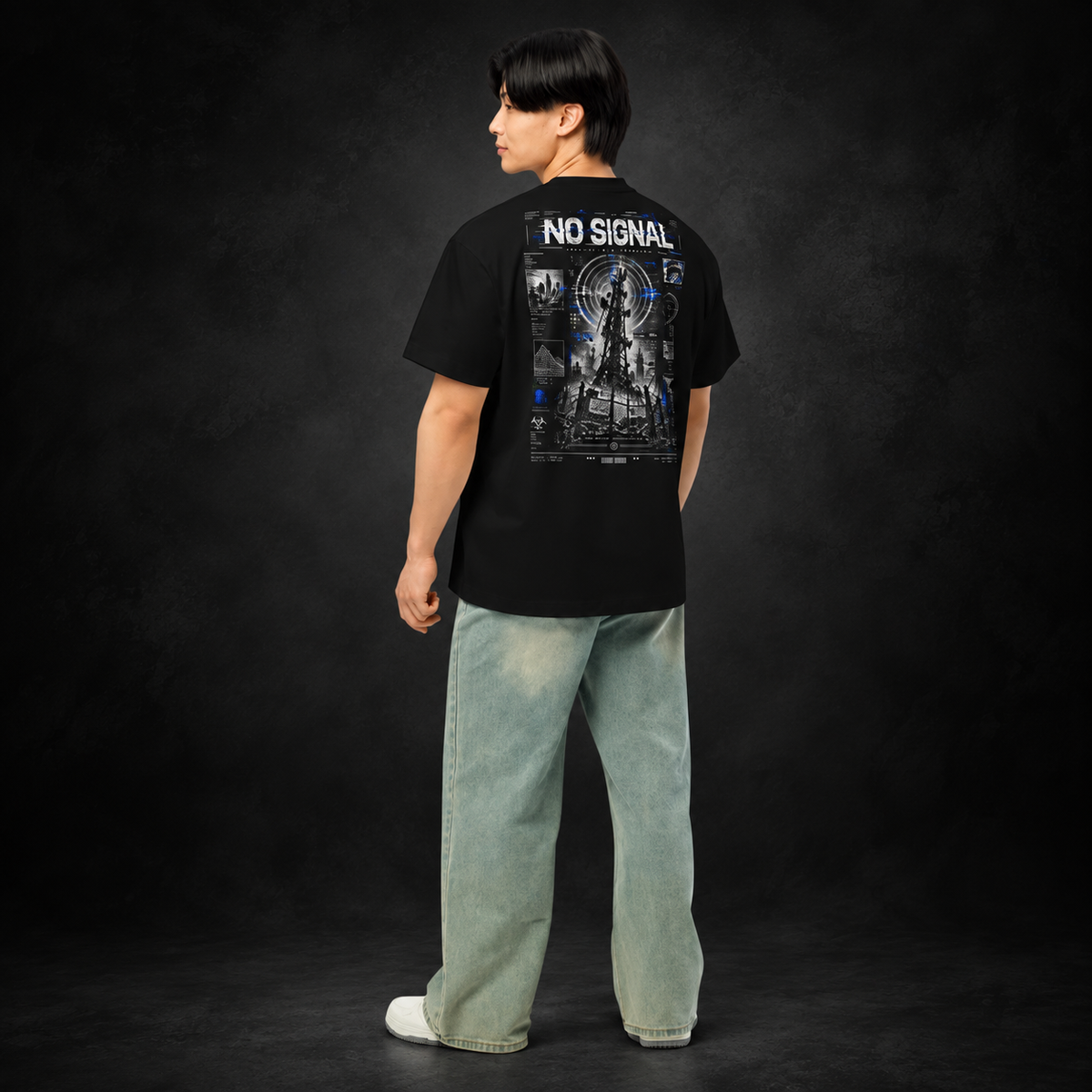 NO SIGNAL — Error 404 Tee | color:black