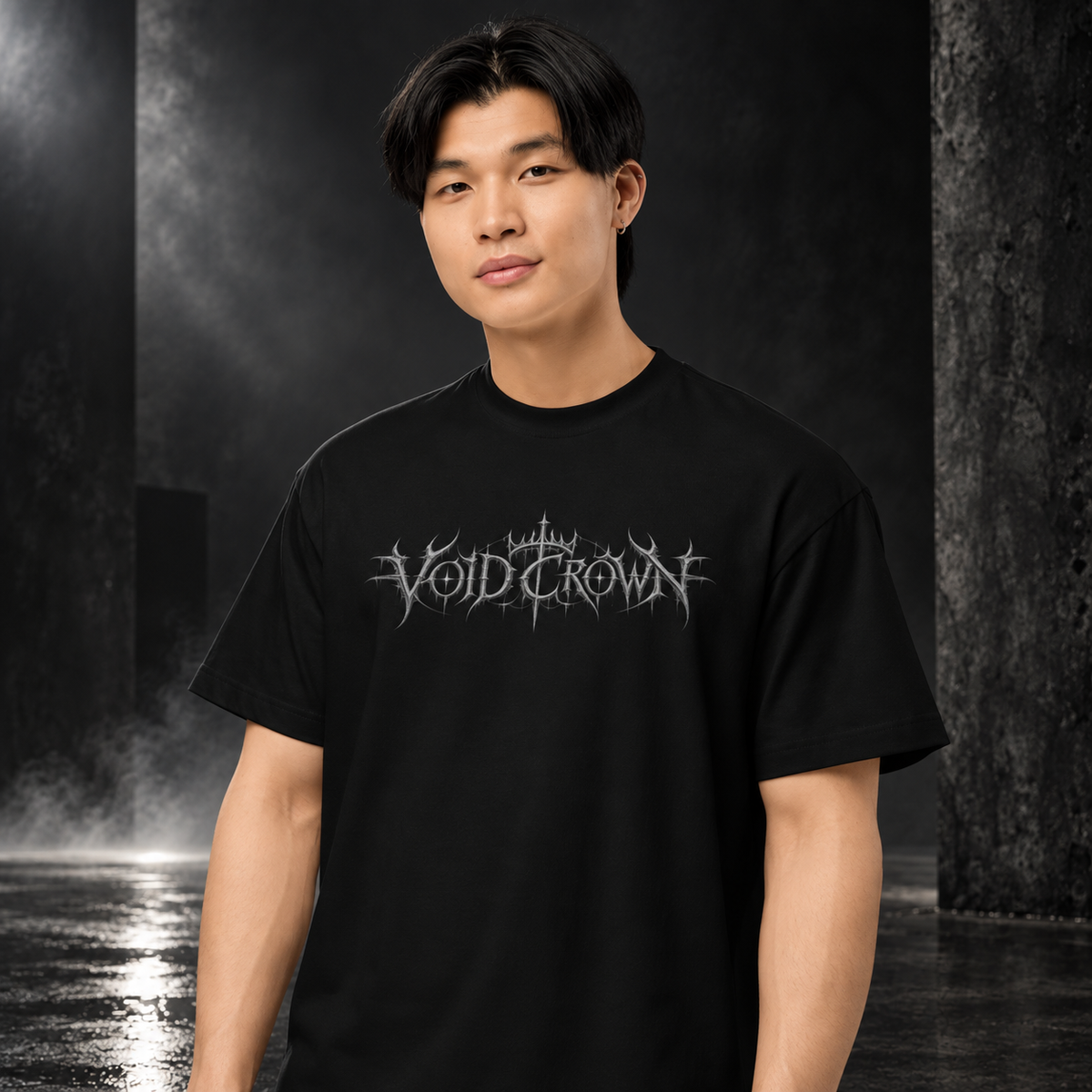 VOID CROWN — Sovereign Ruin Tee | color:black