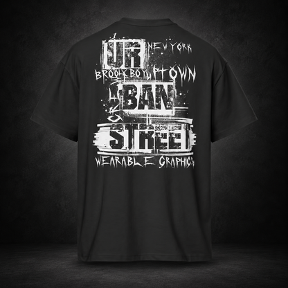 DARK TERMINAL — No Departures Boxy Tee | color:vintage black