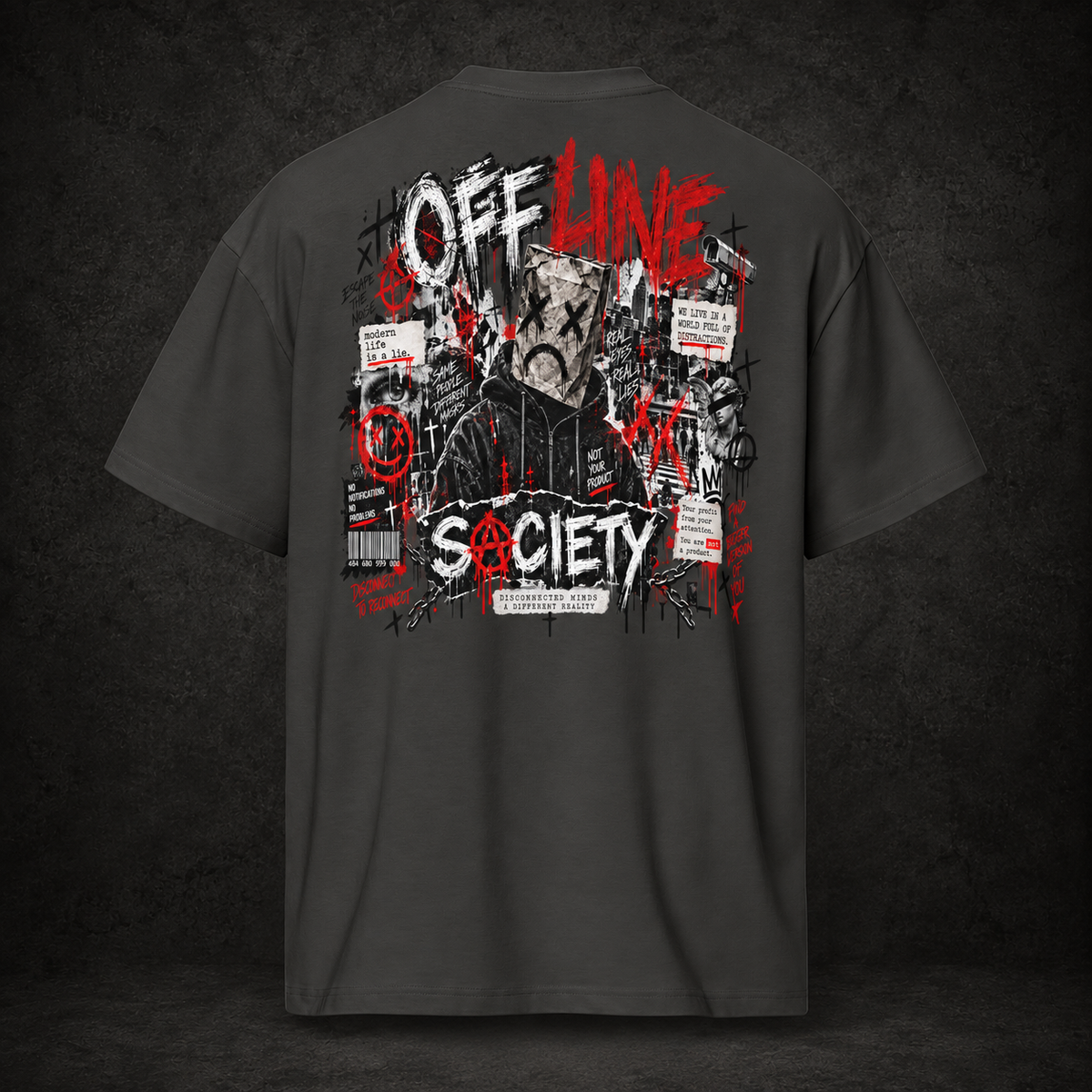 OFFLINE SOCIETY — Disconnected Minds Tee  | color:vintage black