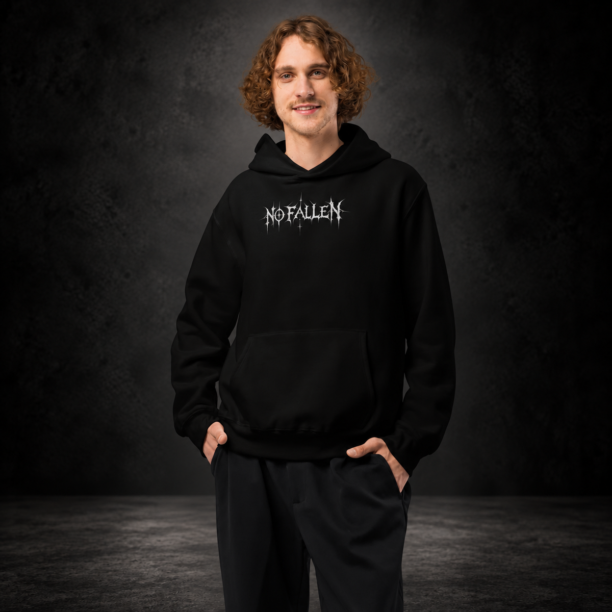 NO FALLEN — Dark Covenant Hoodie | color:black