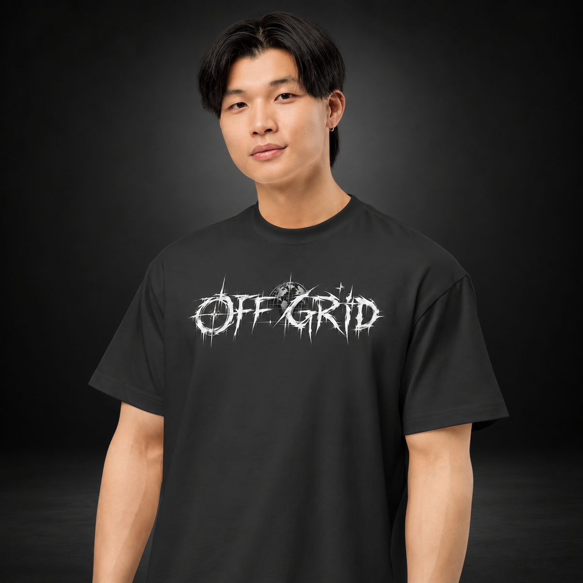 OFF GRID — Disconnected Boxy Tee | color:vintage black