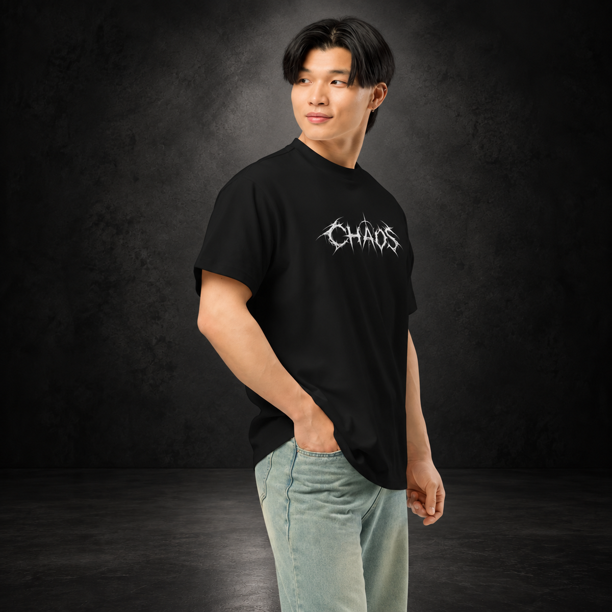 CHAOS — Ruined Halo Tee | color:black