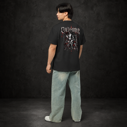 COLD MIRROR — Distorted Reflection Boxy Tee | color:vintage black