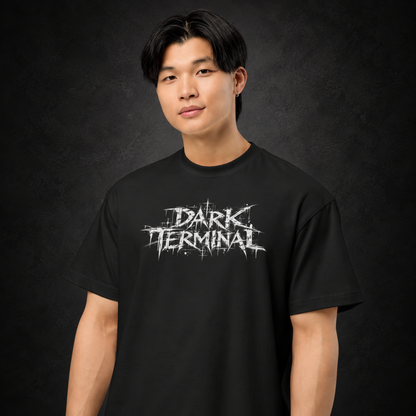 DARK TERMINAL — No Departures Boxy Tee | color:vintage black