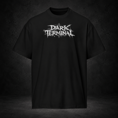 DARK TERMINAL — No Departures Boxy Tee | color:black