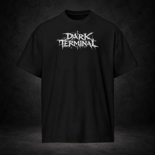 DARK TERMINAL — No Departures Boxy Tee | color:black