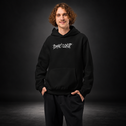 PANIC LOOP — Barbed Mind Hoodie | color:vintage black