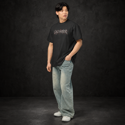 COLD MIRROR — Distorted Reflection Boxy Tee | color:vintage black