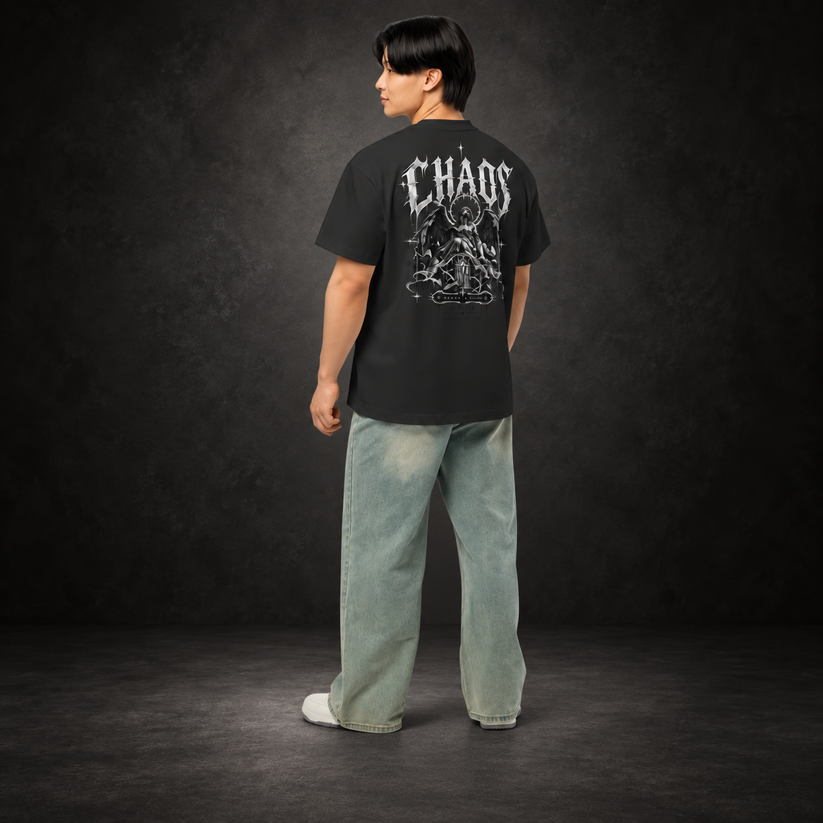 CHAOS — Ruined Halo Tee | color:vintage black