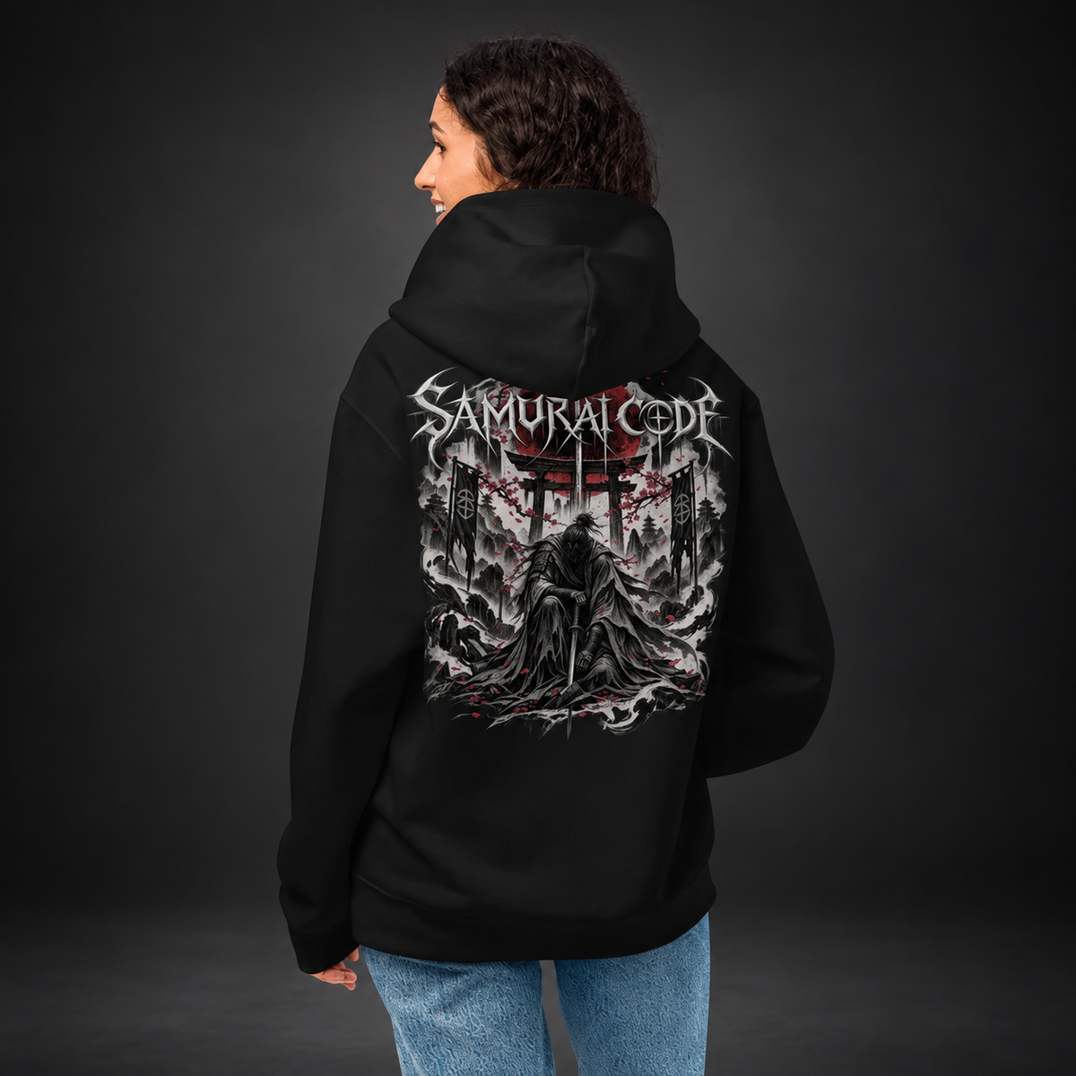 SAMURAI CODE — Crimson Oath Hoodie| color:vintage black