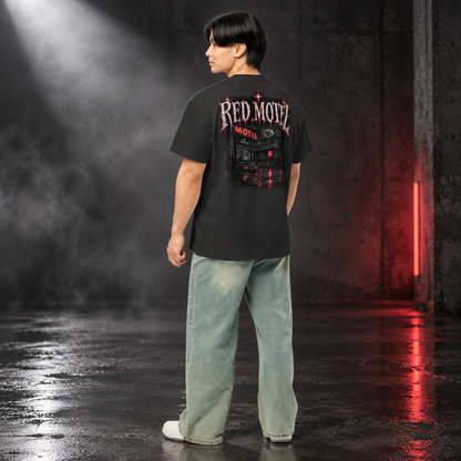 RED MOTEL — No Check Out Boxy Tee | color:vintage black
