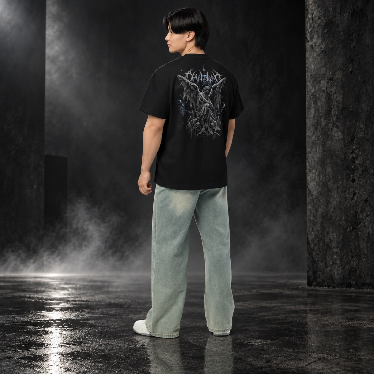 VOID CROWN — Sovereign Ruin Tee | color:black