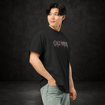 COLD MIRROR — Distorted Reflection Boxy Tee | color:vintage black