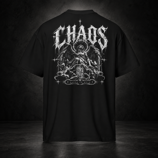 CHAOS — Ruined Halo Tee | color:black