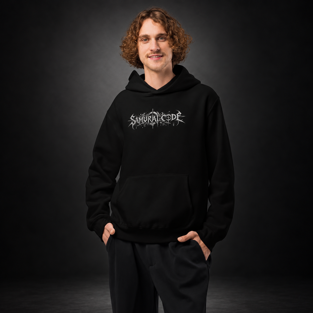 SAMURAI CODE — Crimson Oath Hoodie| color:black