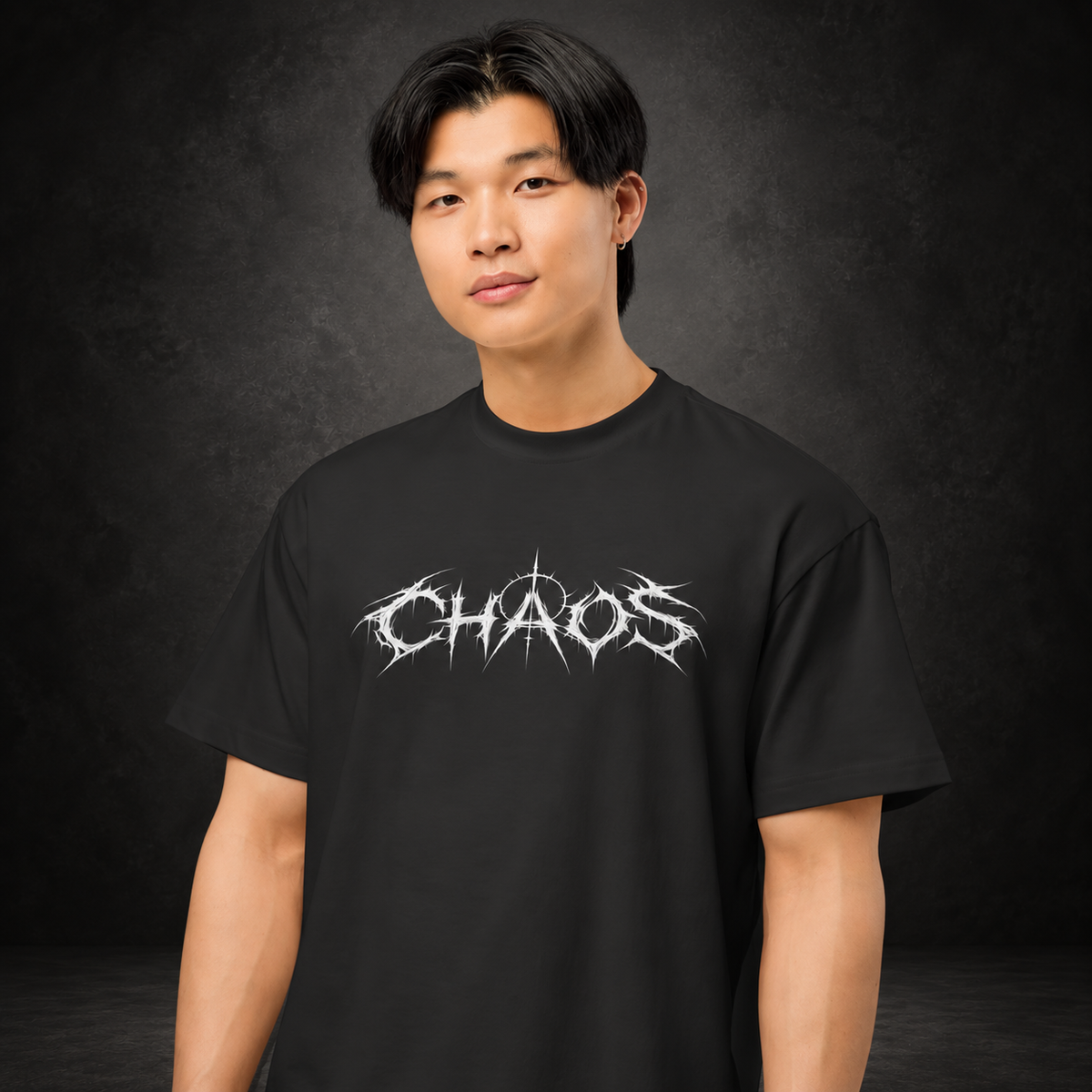 CHAOS — Ruined Halo Tee | color:vintage black