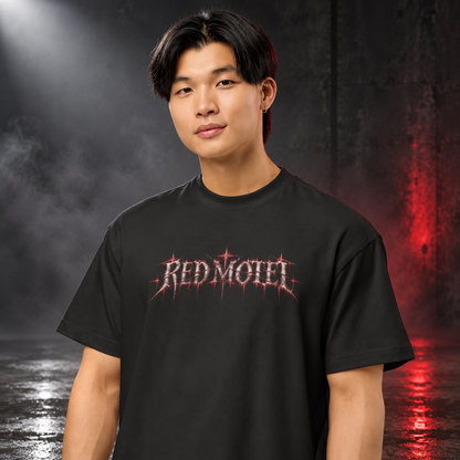 RED MOTEL — No Check Out Boxy Tee | color:vintage black