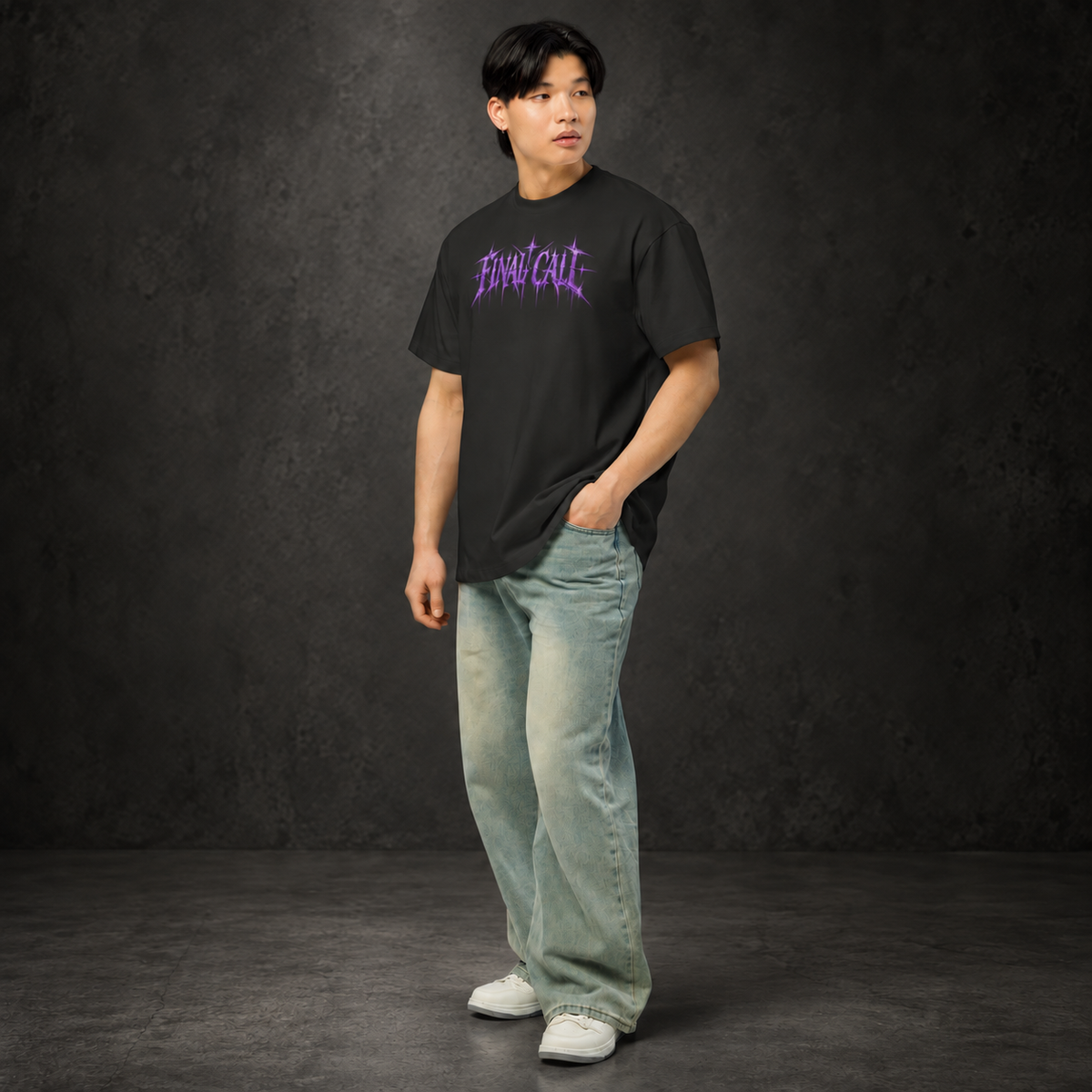 FINAL CALL — After Midnight Boxy Tee | color:vintage black