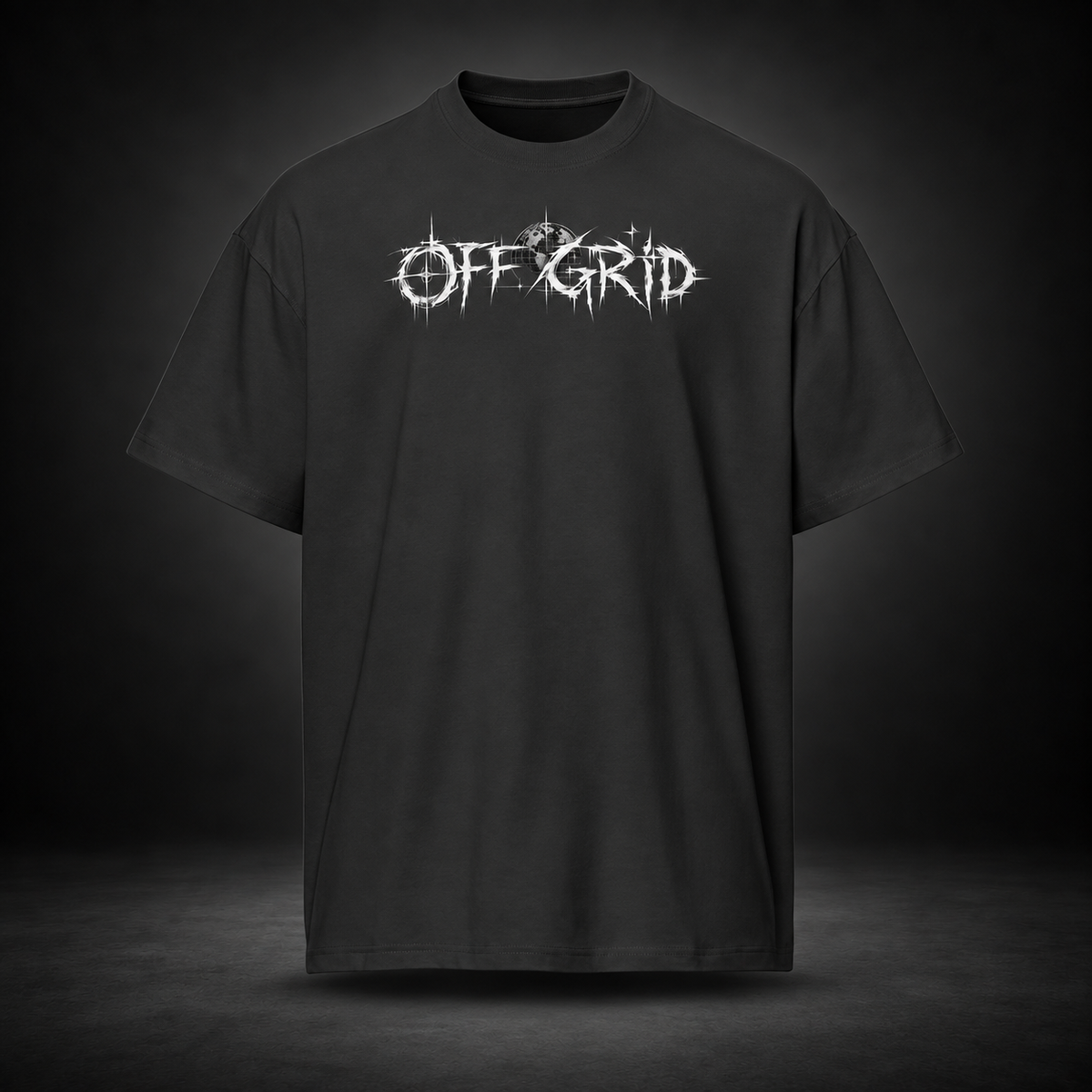 OFF GRID — Disconnected Boxy Tee | color:vintage black