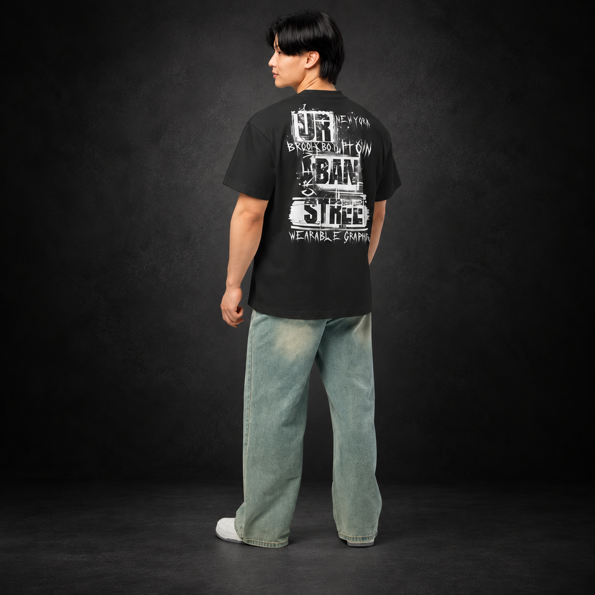 DARK TERMINAL — No Departures Boxy Tee | color:vintage black