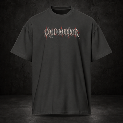 COLD MIRROR — Distorted Reflection Boxy Tee | color:vintage black