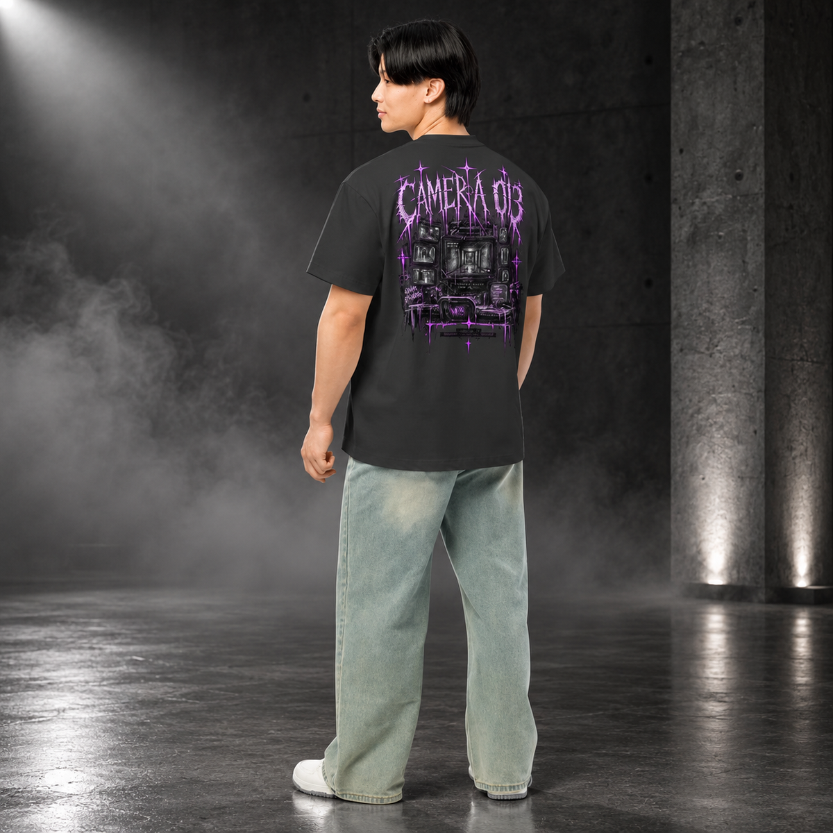 CAMERA 013 — Always Watching Boxy Tee | color:vintage black