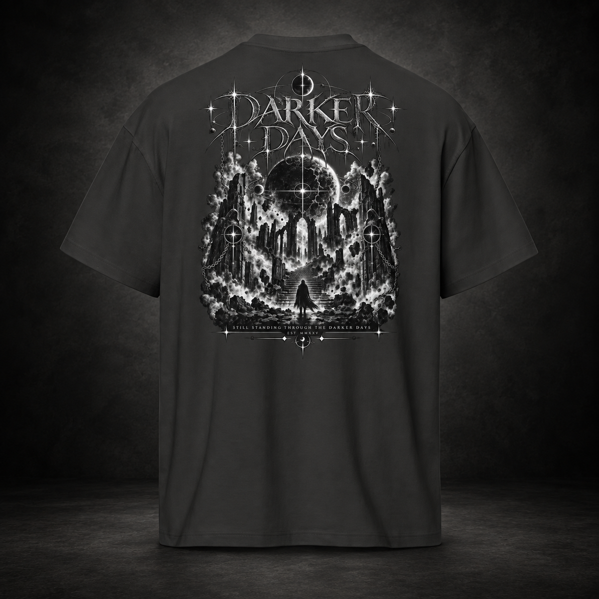 DARKER DAYS — Fallen Angel Tee | color:vintage black