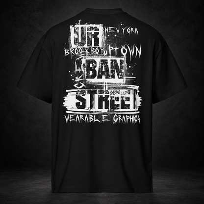 DARK TERMINAL — No Departures Boxy Tee | color:black