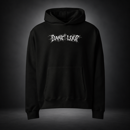 PANIC LOOP — Barbed Mind Hoodie | color:black