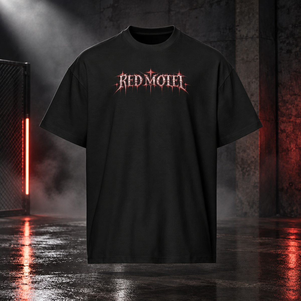 RED MOTEL — No Check Out Boxy Tee | color:black