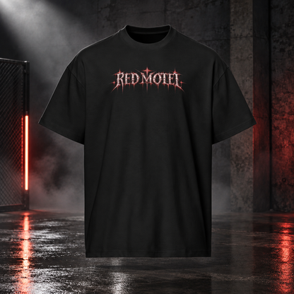 RED MOTEL — No Check Out Boxy Tee | color:black