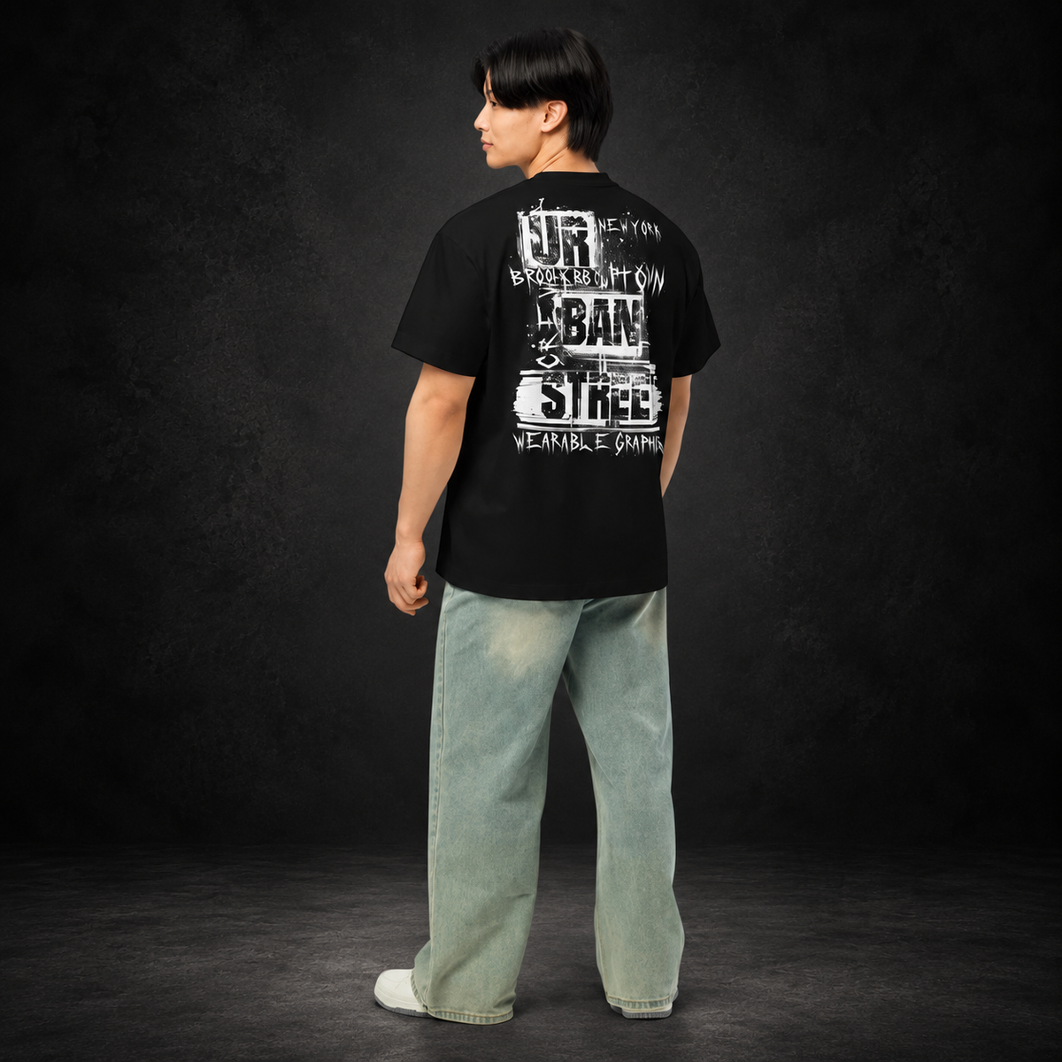 DARK TERMINAL — No Departures Boxy Tee | color:black