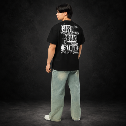 DARK TERMINAL — No Departures Boxy Tee | color:black